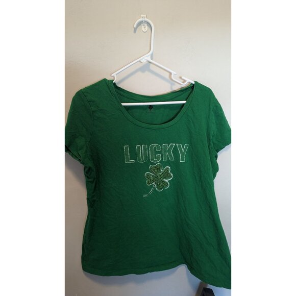 Lucky Shirt XL Green Shamrock T-Shirt - Picture 1 of 4